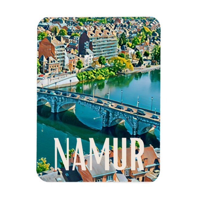 Magnet Flexible Namur Belgique Photo Vintage (Vertical)