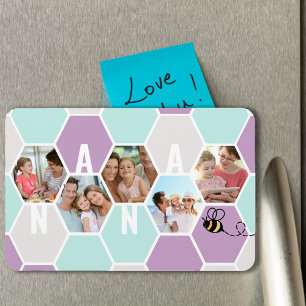 Magnet Flexible Nana 5 Photo Collage 4 Lettre Joli peigne de miel