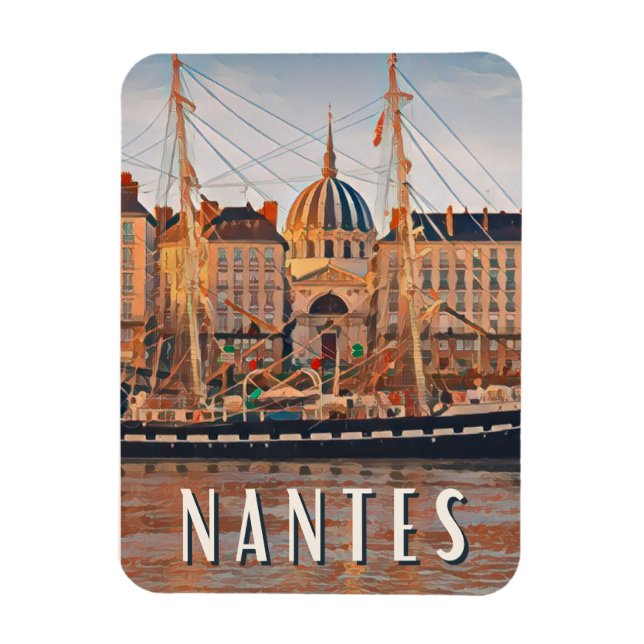 Magnet Flexible Nantes Photo Vintage (Vertical)