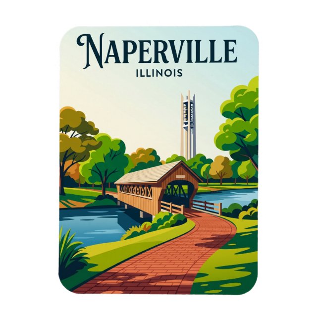 Magnet Flexible Naperville Riverwalk États-Unis (Vertical)