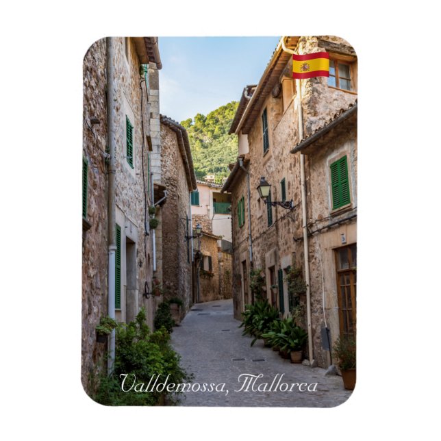 Magnet Flexible Narrow street in Valldemossa village - Mallorca (Vertical)