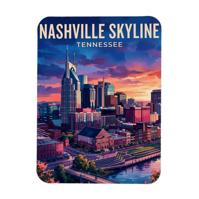 Magnet Flexible Nashville Skyline USA (Vertical)
