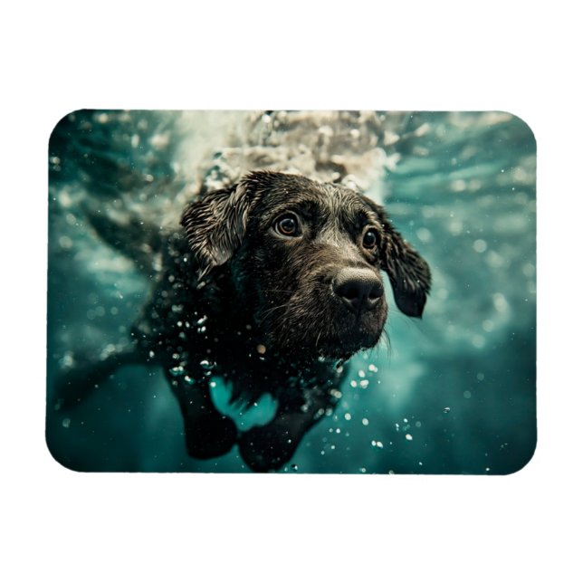 Magnet Flexible Natation Labrador Chiot Design sous-marin (Horizontal)