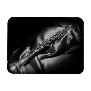 Magnet Flexible Nature morte de clarinette ancienne, N&B