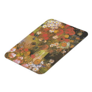 Magnet Flexible Nature morte florale de Van Gogh Coquelicots rouge