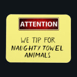 Magnet Flexible Naughty Serviettes Animaux Drôle Marqueur de porte<br><div class="desc">Cette conception a été créée par art numérique. Elle peut être personnalisée dans la zone fournie ou customisée en choisissant le clic pour customiser une autre option et en changeant le nom, les initiales ou les mots. Vous pouvez également modifier la couleur et le style du texte ou supprimer le...</div>