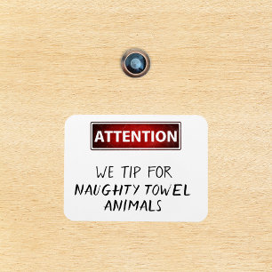 Magnet Flexible Naughty Serviettes Animaux Drôle Marqueur de porte