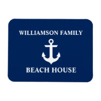 Nautical Beach House Nom de famille Ancre Marine B
