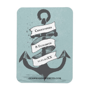 Magnet Flexible Nautical Ship Boat Anchor Wedding Save The Date