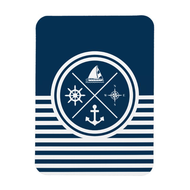Magnet Flexible Nautical themed design (Vertical)