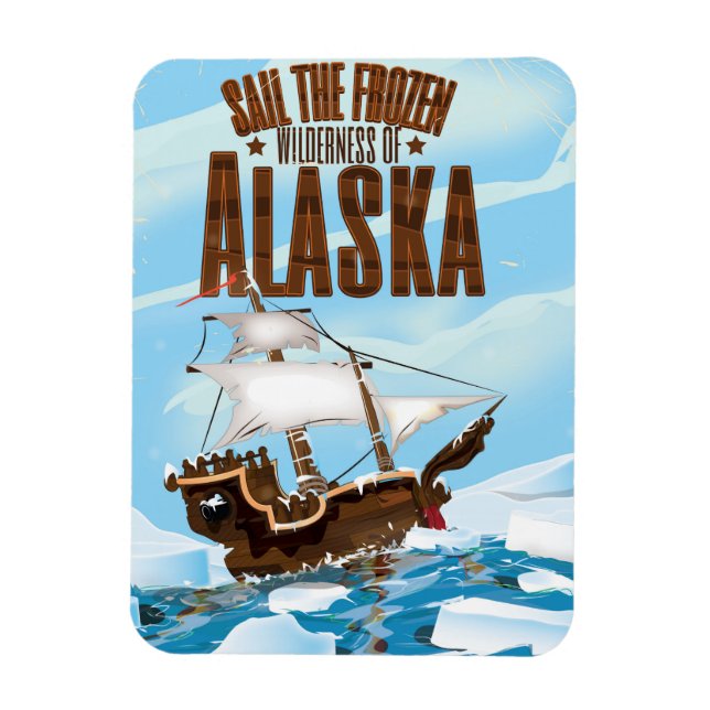 Magnet Flexible Naviguer dans la nature gelée de l'Alaska (Vertical)
