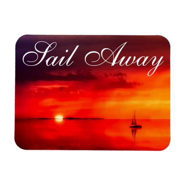 Magnet Flexible Naviguer dans le coucher du soleil (Horizontal)