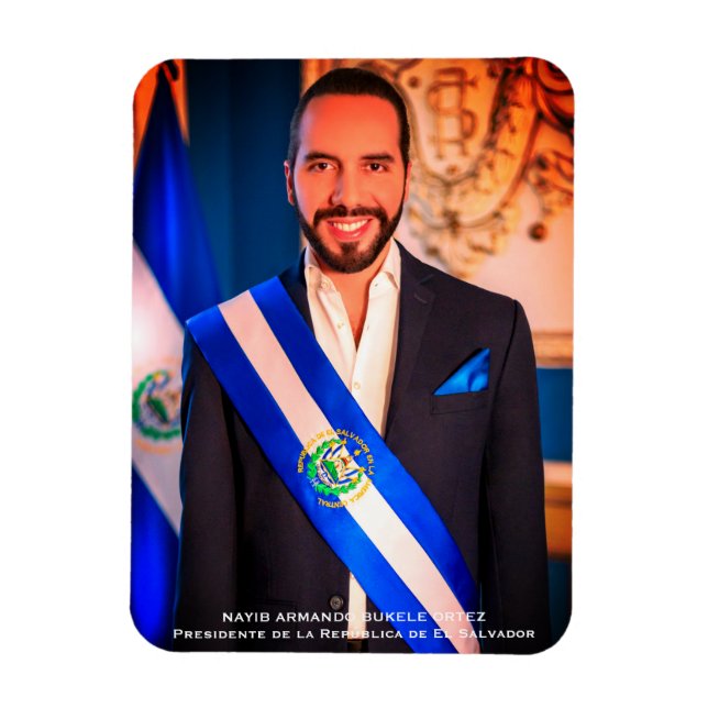 Magnet Flexible Nayib Bukele, Président du Salvador (Vertical)