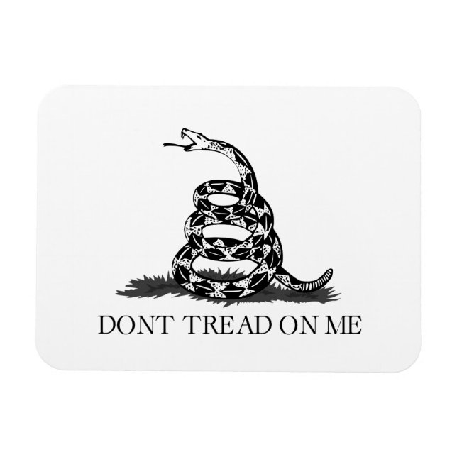 Magnet Flexible Ne me marche pas dessus drapeau Gadsden NOIR ET BL (Horizontal)