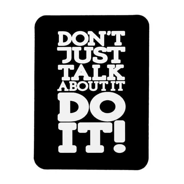 Magnet Flexible N'en parlez pas seulement d'aimant noir & blanc (Vertical)