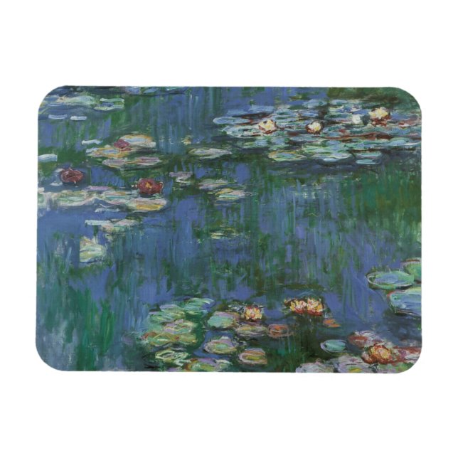 Magnet Flexible Nénuphars de Claude Monet, Fleurs Vintages (Horizontal)