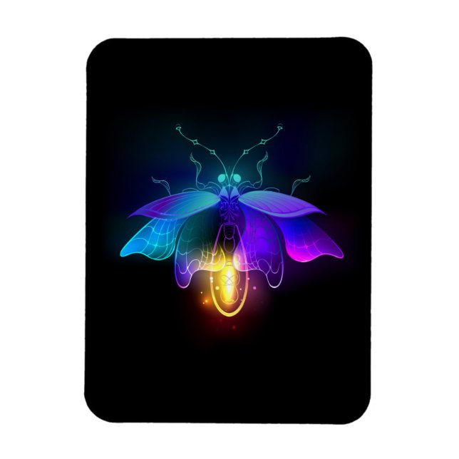 Magnet Flexible Neon Firefly sur noir (Vertical)