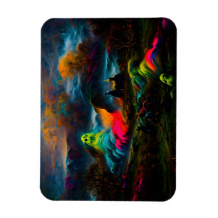 Magnet Flexible Neon Ghosts dans un paysage d'Imaginaire hanté