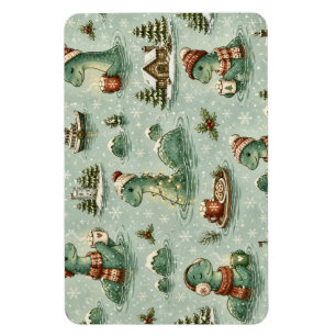Magnet Flexible Nessie de Noël Monstre du Loch Ness Confortable Cr