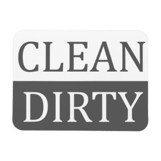 Magnet Flexible Nettoyer le lave-vaisselle gris sale