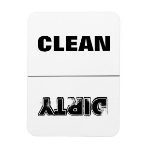 Magnet Flexible Nettoyez sale (noir et blanc)