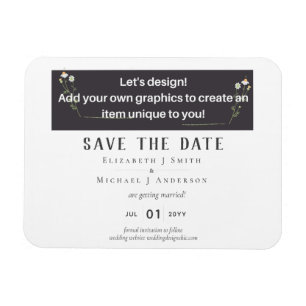 Magnet Flexible NEW! DESIGN OWN WEDDING Save The Date MAGNETIC