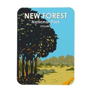 Magnet Flexible New Forest National Park Angleterre Vintage
