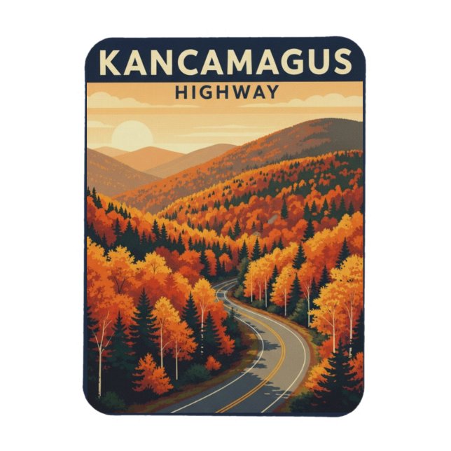 Magnet Flexible New Hampshire Kancamagus Highway Travel (Vertical)