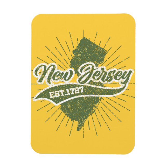 Magnet Flexible New Jersey vintage (Vertical)