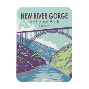 Magnet Flexible New River Gorge National Park West Virginia Bridge
