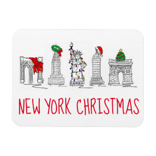 Magnet Flexible New York City Christmas NYC Fêtes