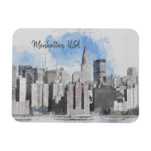 Magnet Flexible New York City Manhattan Skyline