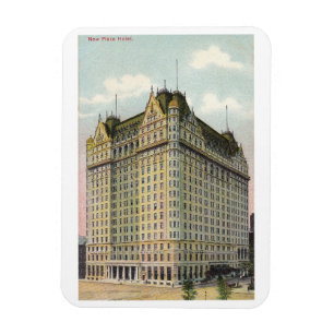 Magnet Flexible New York City, New Plaza Hotel, c1910 Vintage