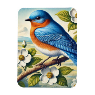 Magnet Flexible New York State Bird Eastern Bluebird