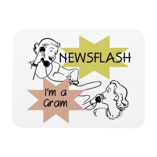 Magnet Flexible Newsflash Je suis un cadeau Gram (Horizontal)