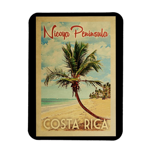 Magnet Flexible Nicoya Peninsula Palm Tree Vintage voyage (Vertical)
