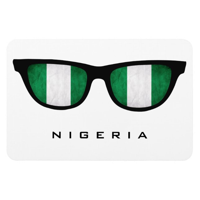 Magnet Flexible Nigeria Shades texte personnalisé et aimant couleu (Horizontal)