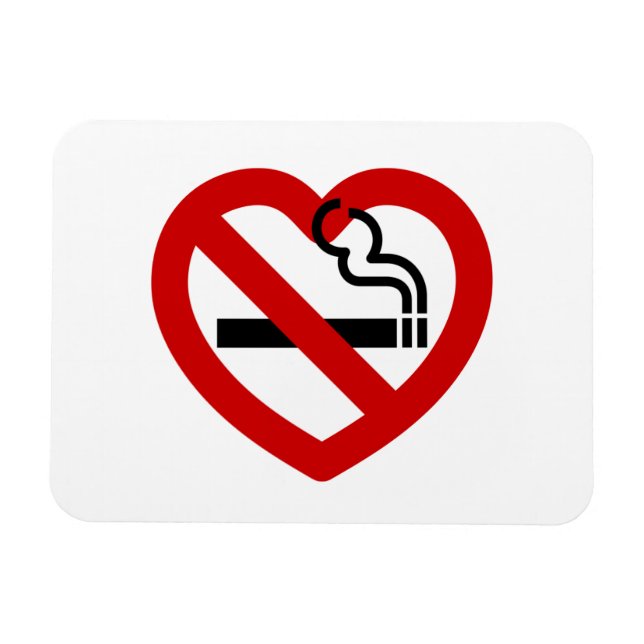 Magnet Flexible No Love For Smoking Sign (Horizontal)