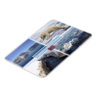 Magnet Flexible NO Spitsbergen - Svalbard - Fjord - Ours polaire -