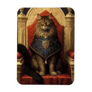 Magnet Flexible Noble Maine Coon Trône Art Imprimer