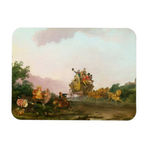 Magnet Flexible Noceurs sur un entraîneur, c.1785-90 (huile sur l