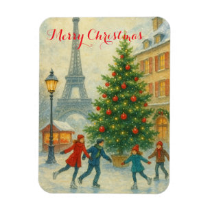 Magnet Flexible Noël à Paris Tour Eiffel Hiver