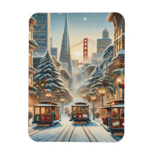 Magnet Flexible Noël à San Francisco – Golden Gate