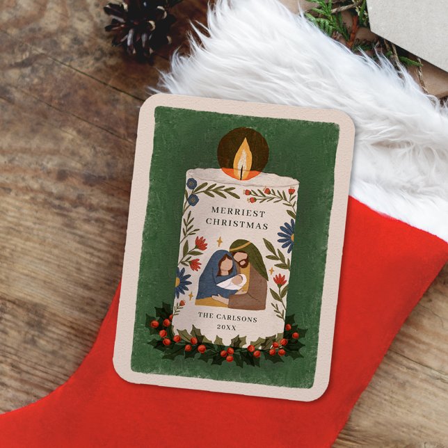 Magnet Flexible Noël chrétien de la Nativité rustique (Créateur téléchargé)