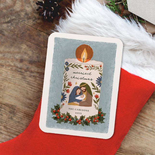 Magnet Flexible Noël chrétien de la Nativité rustique (Créateur téléchargé)