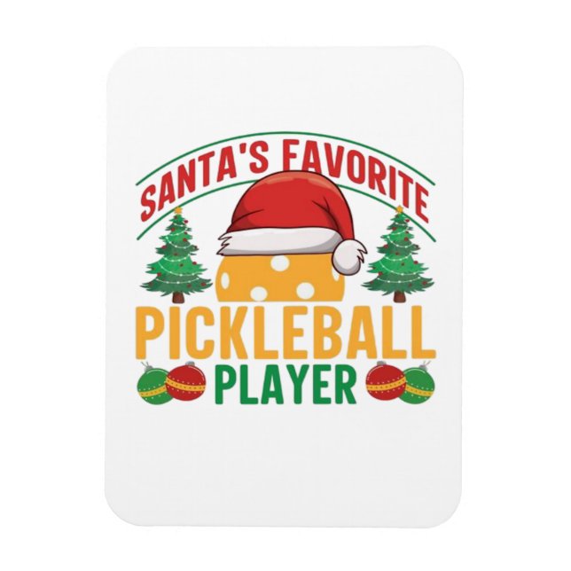 Magnet Flexible Noël de Pickball (Vertical)