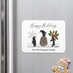 Magnet Flexible Noël de pingouin drôle mignon personnalisé