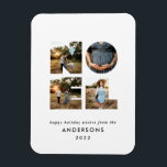 Magnet Flexible Noel Noël bold moderne 4 photo simple Holiday<br><div class="desc">Amusement coloré Noel Noël typographie 4 photo de vacances design. Les couleurs rouge,  vert,  bleu marine,  noir et rose sont disponibles.</div>