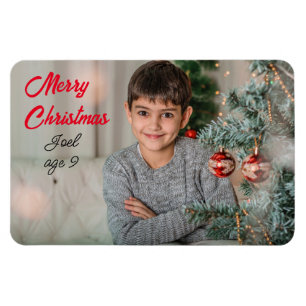 Magnet Flexible Noël Personnaliser Photo Réfrigérateur Cadeau 4x6