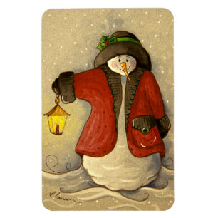Magnet Flexible Noël Snowman et Lantern 4910